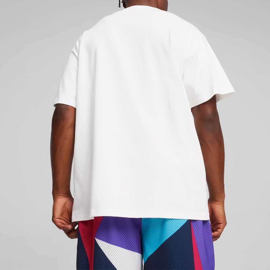 PUMA Cartoon Print Casual Crew Neck Short Sleeve T-Shirt Men Tops White 625269-01
