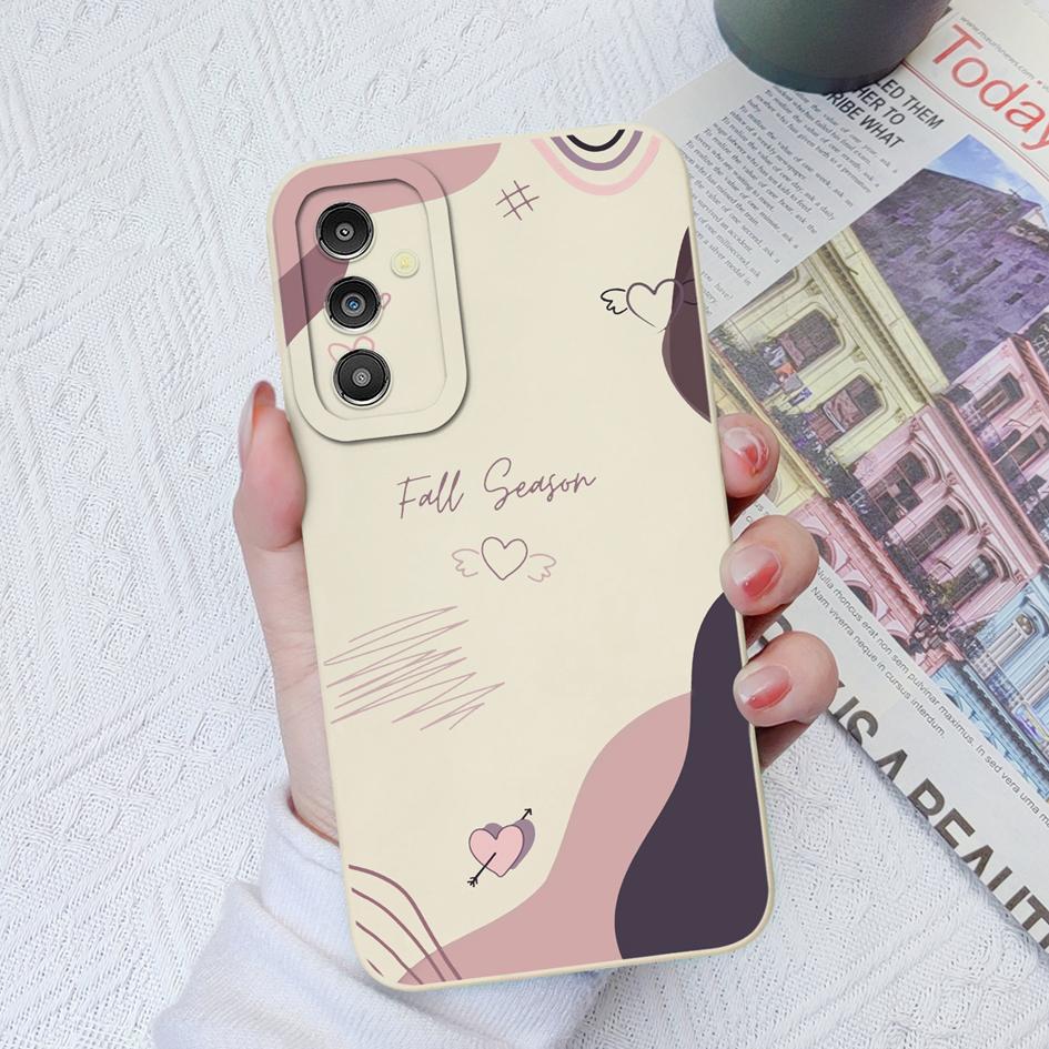 Pouzdra Love Heart pro Samsung Galaxy A13 A14 A31 A51 A71 A52 A12 M12 M14 M54 Cute Square Tekutý silikonový kryt pro Samsung Bumpers Fundas Coque