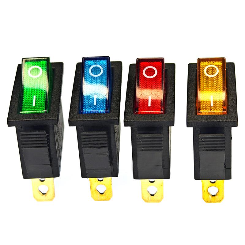5pcs 3 Pin 20A Small Light Cover Cap For Electric Rocket 220 Electronic KCD3 Rocker Switch With LED ON OFF 16A 250V 220V