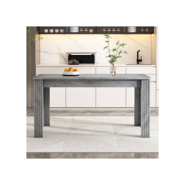 Table De Salle À Manger Moderne, Table De Salle À Manger À Quatre Pieds, Table De Salle À Manger En Chêne, Aspect Béton