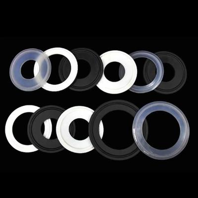 Matériau VMQ PTFE EPDM FKM 1/2" 3/4" 1" 1.5" 2" 2.5" 3" 3.5" 4" - 10" Anneau de joint d'étanchéité sanitaire à bride Tri Clamp Rondelle de ferrule
