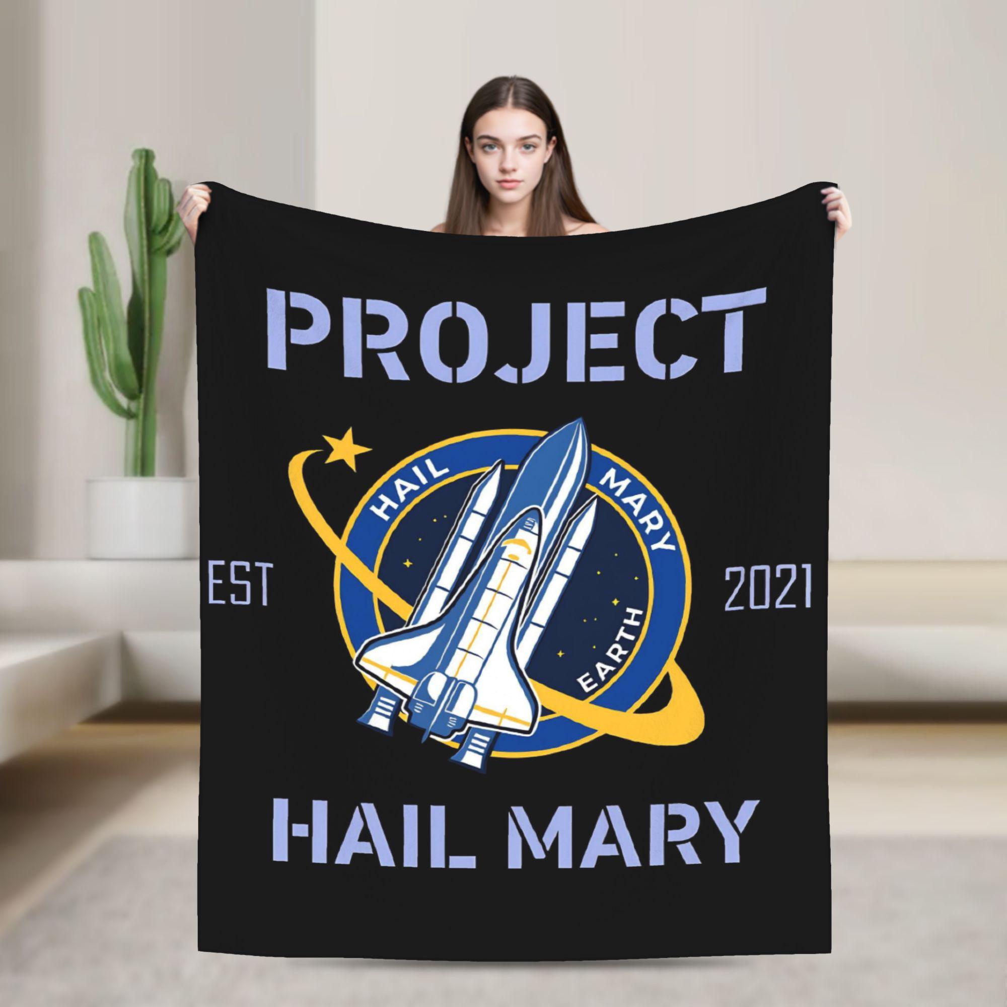

Project Hail Mary Poster Warm Cozy Blanket For Sofa Home Fashion Bedding Throws Autumn Plane Travel Flannel Bedspread 80x120cm