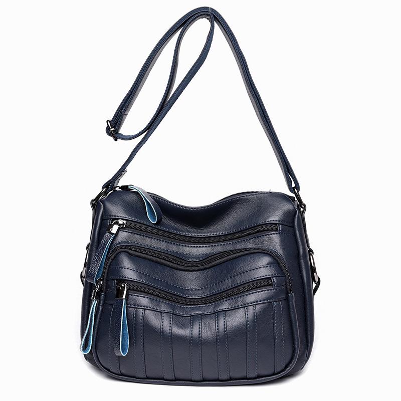 One-shoulder Mother Bag New Washed Skin Soft Skin Middle-aged Women's Crossbody Bag Large Capacity Crossbody Bag