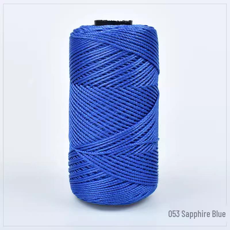 Chunky Wool & Ice Silk 3-Ply Yarn for DIY Crochet: Hand-Knitted Bag, Summer Hat, Shoes, and Seat Cushion