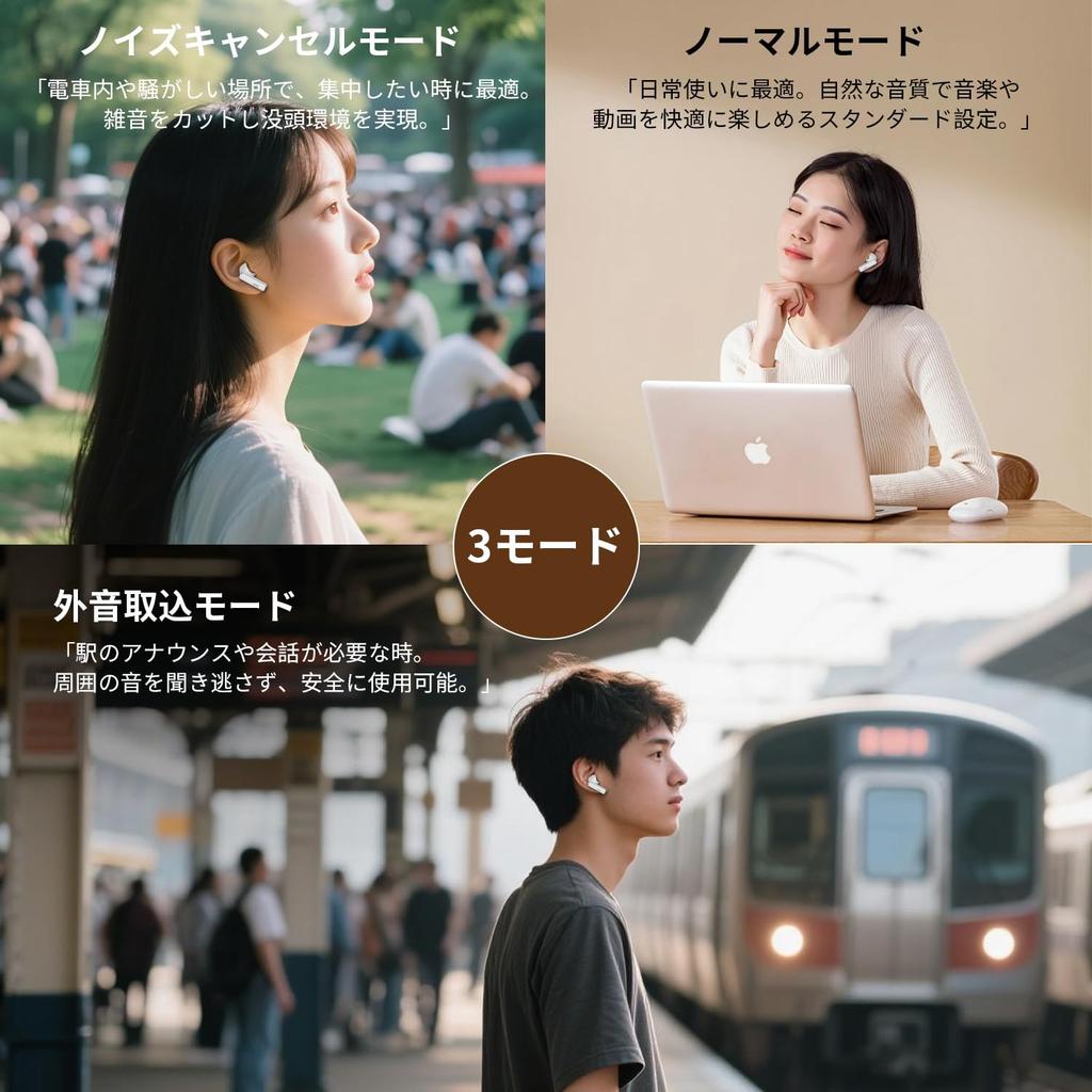 Wireless Bluetooth Earbuds with the Latest Noise Cancelling Automatic 6 13mm OSNC ENC Noise Clear Audio Single or Japanese Instruction Manual