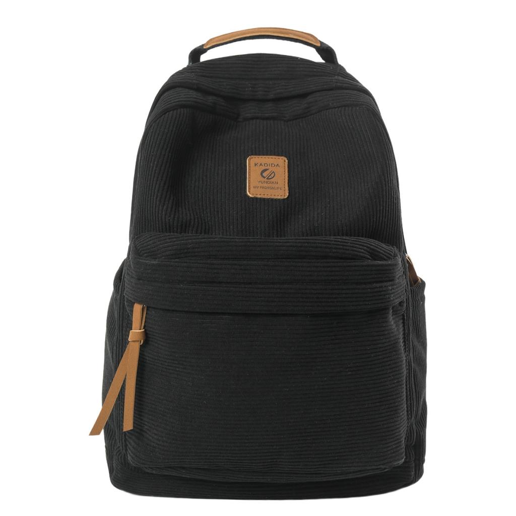 Schoolbag Retro Korean Version Ins Niche Schoolbag for Female Middle School Students Large Capacity Simple Solid Color Backpack Junior High School 