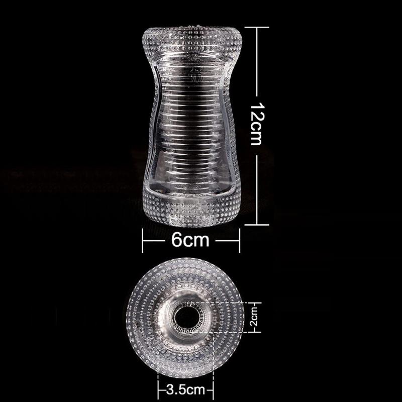 12cm Männlicher Masturbator Transparente Gelee Künstliche Vagina Echte Muschi Für Männer Penis Trainer Gliedvergrößerer Sexspielzeug