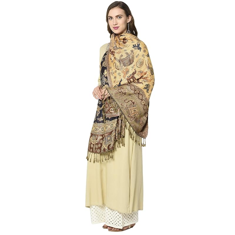 Weavers Villa Women' Soft Viscose Scarf, Scarves, Stoles ( ), 0cm X 0cm