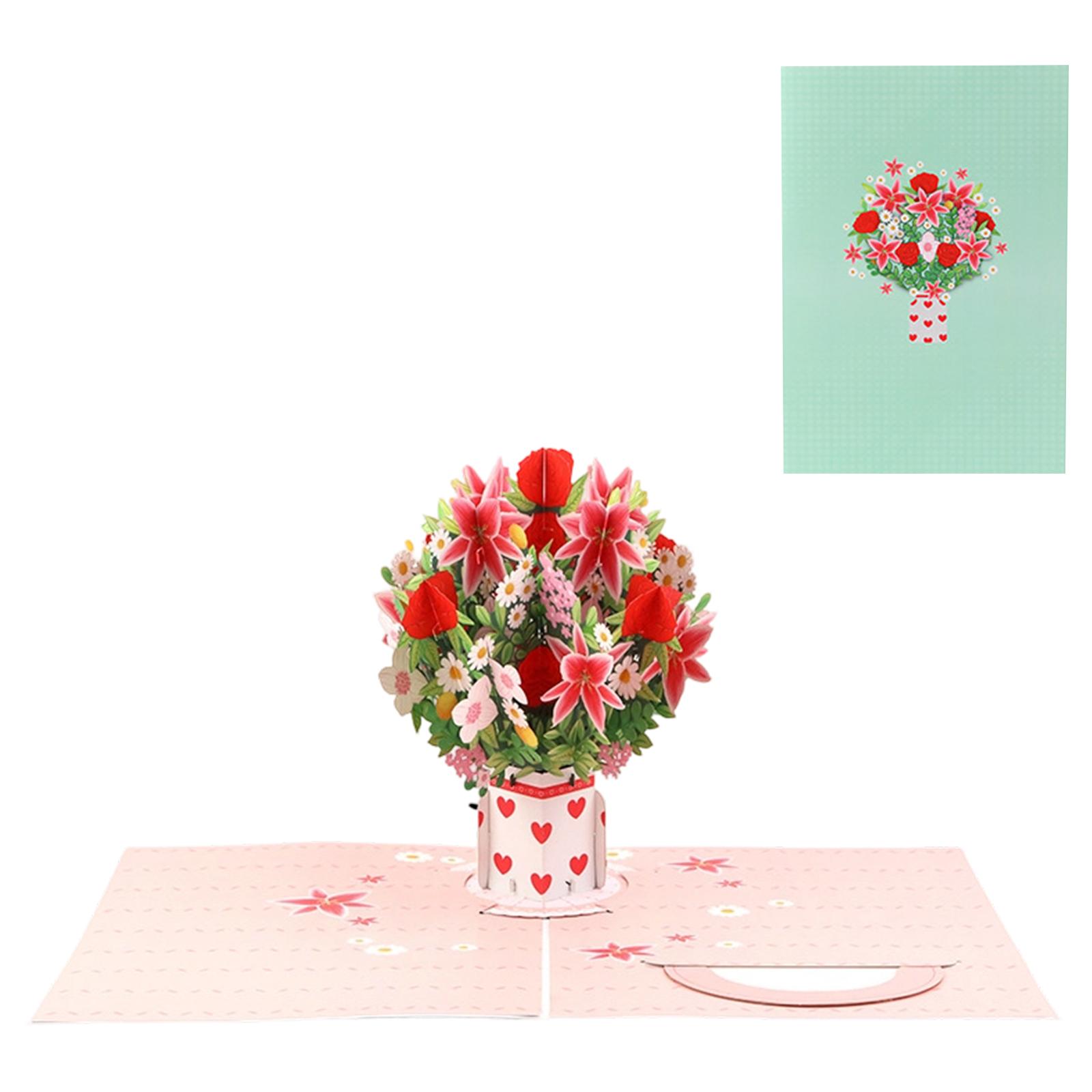 3D Wildflower Holiday Greeting Cards, 3D Flower Cards That Never Fade—personalized Love Messages And Thanks. зелёный