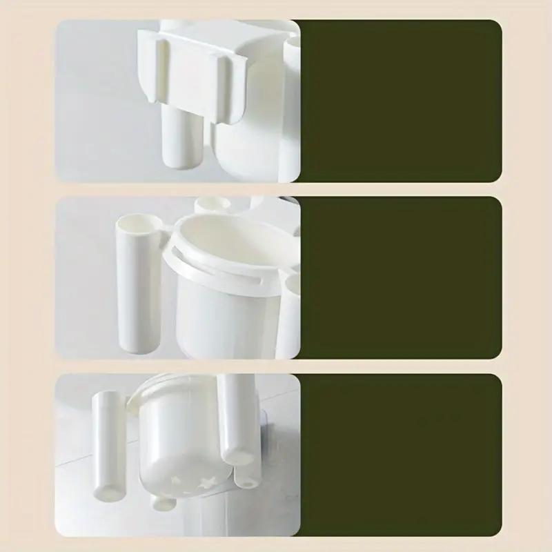 Bathroom Shelves Wall Mount Toothbrush Toothpaste Holder Suction Cup Storage Rack Toiletries Organizer Bathroom Accessories