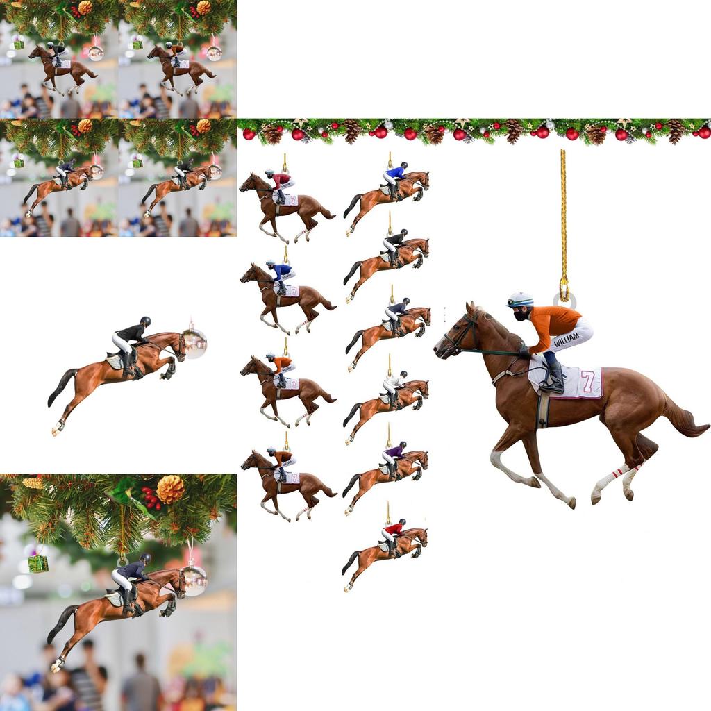 Vintage Acrylic Horse Lovers Car Hanging Ornament For Home And Holiday Decorations