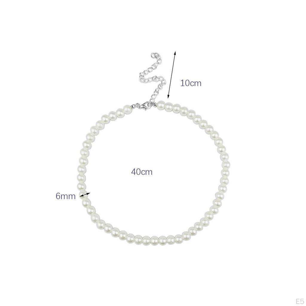 Beaded Choker Necklac Costume Jewelry Clavicle Necklace for Women Lady Girlfriend