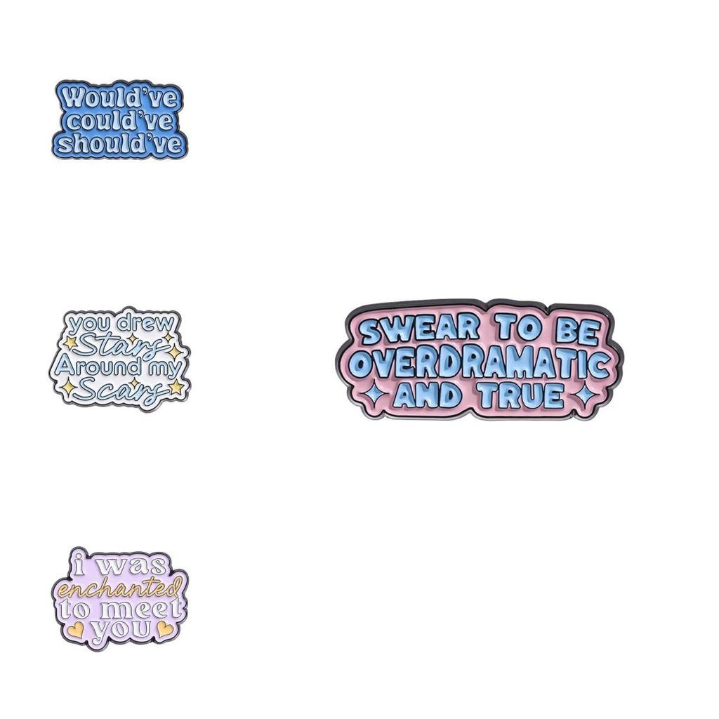 Colorful Creative Letter Shaped Metal Brooch Ideal For Fashion Accessories For All