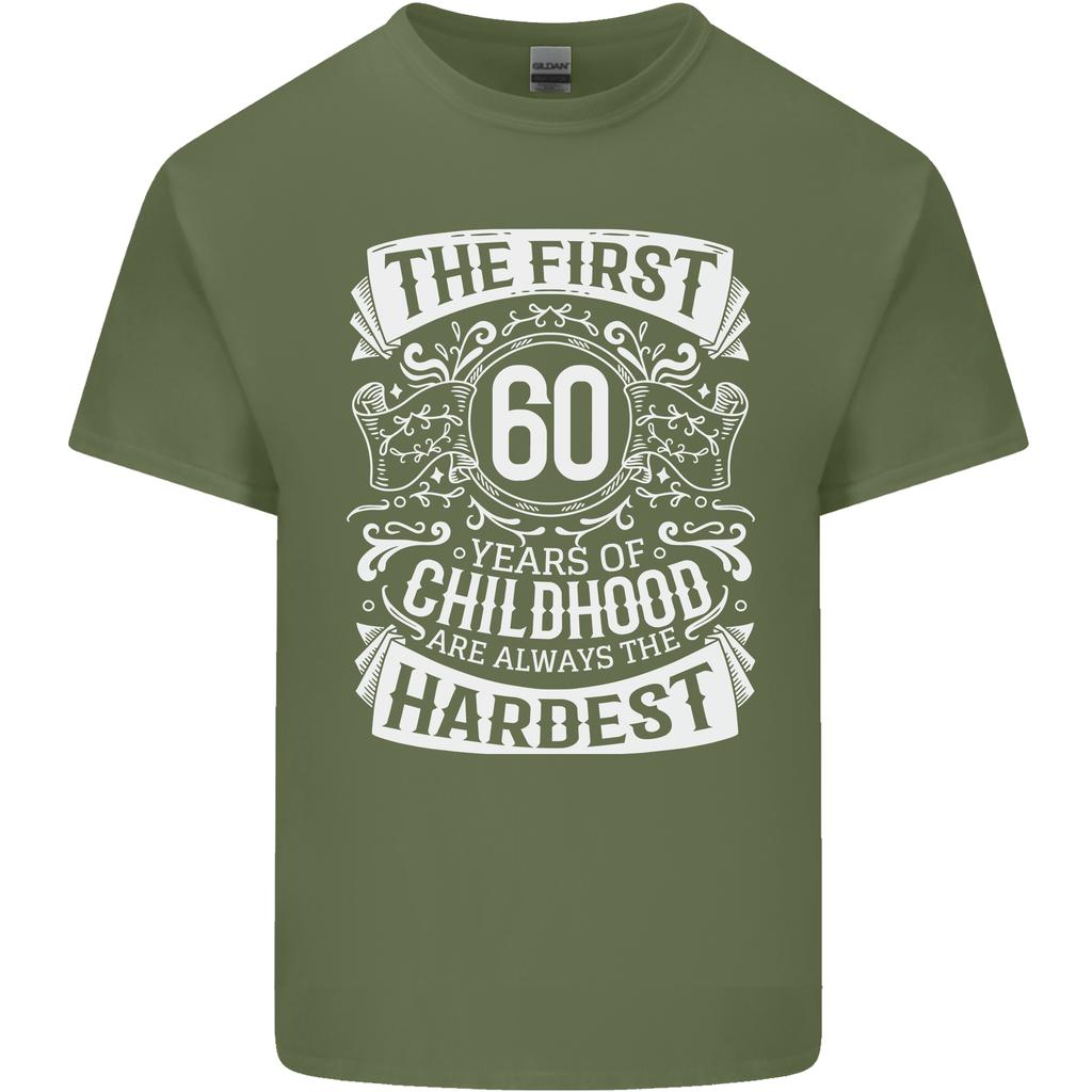 First 60 Years of Childhood Funny 60th Birthday Unisexs Light Cotton TShirt