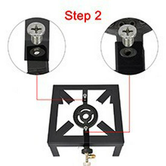 High-Power Cast Iron Propane Gas Stove with Stand for Outdoor Patio Cooking