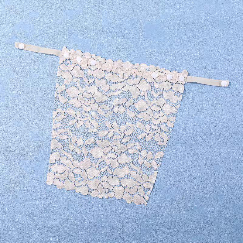 Women's Seamless Strapless Lace-Trim Base Layer with Chest Pad