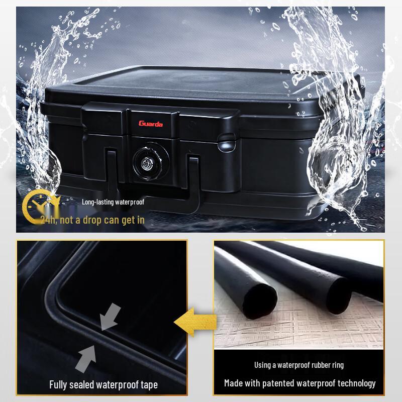 Shield Fireproof Waterproof A4 Document Safe with Key Lock