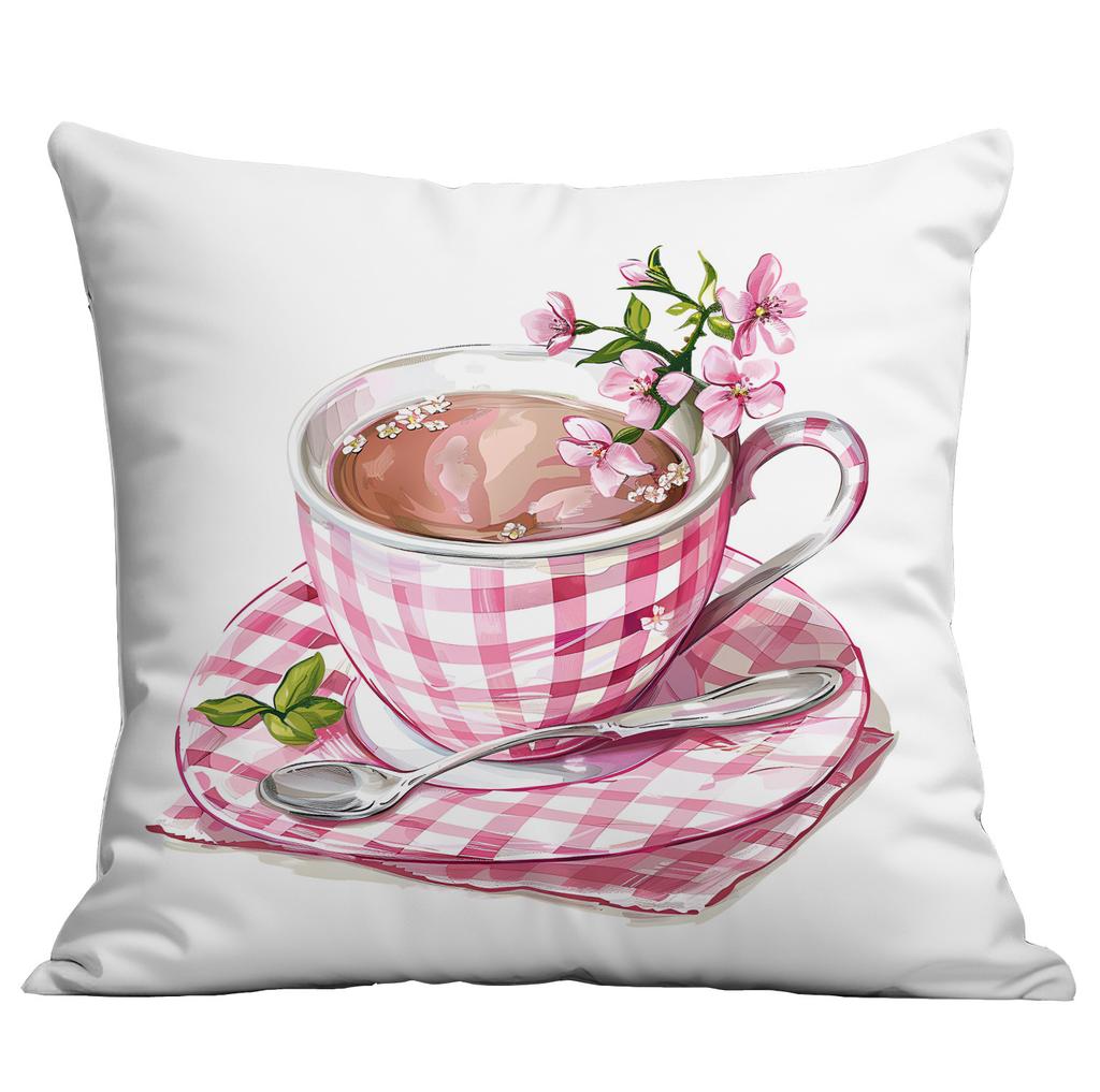 New Retro Pink Spring Farmhouse Pillowcase Home Living Room Sofa Cushion Pillowcase