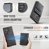 For Samsung Galaxy S24 Ultra Case AUTSPACE A12 Leather Back Cover with Magnetic Detachable Card Bag Kickstand