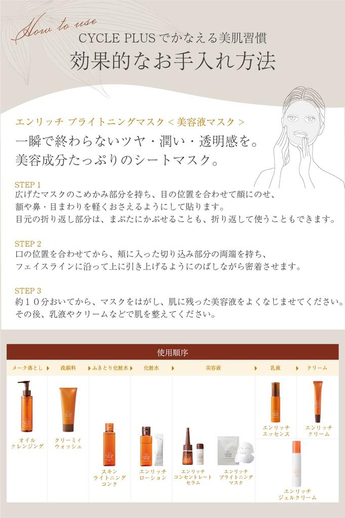 Naris Cosmetics Enrich Brightening Serum Mask Cycle Plus C Derivative Beauty Mask Sheet Mask Face Mask Moisturizing Dry Skin Skincare (Vitamin