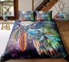 Bedclothes 2021 Indian Ann Wolf Bedding Kid Full Queen King Bed Bedlinen Bohemian Feathers Bedding Set Dreamcatcher Bedding Sets