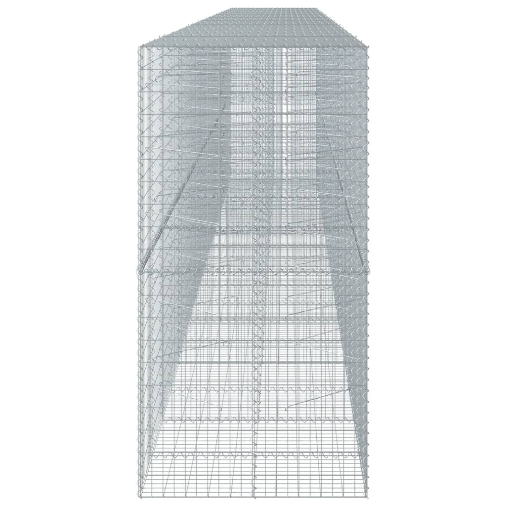 Gabion with Lid 950 X 100 X 200 Cm Galvanized Iron