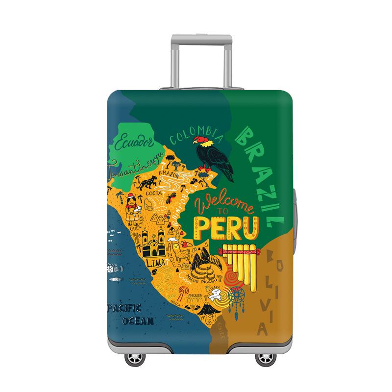 Vlastní elastický potah na kufr, zesílená ochrana proti prachu s potištěným obrázkem