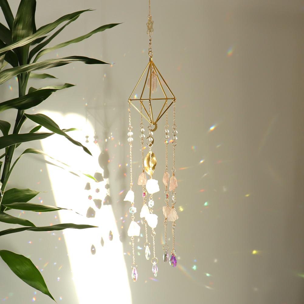 Dreamy Rainbow Crystal Wind Chime - Outdoor Sun Catcher Pendant T76