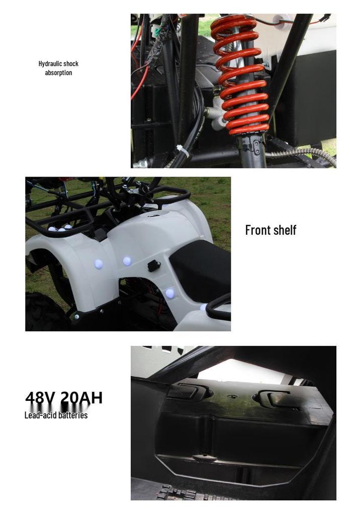 48V 750W Shaft Drive Children's Electric Off-road ATV Buggy with CVT & Three-speed Transmission