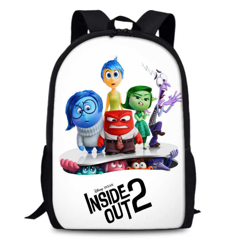 Spacious Inside Out 2 Backpack Durable Oxford Fabric 15 Inch School Bag Unisex