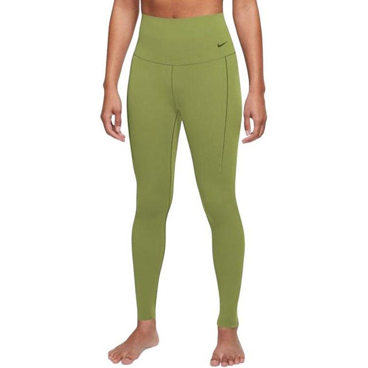 Nike High Waist Training Tights Women Bottoms Green DQ6016-377