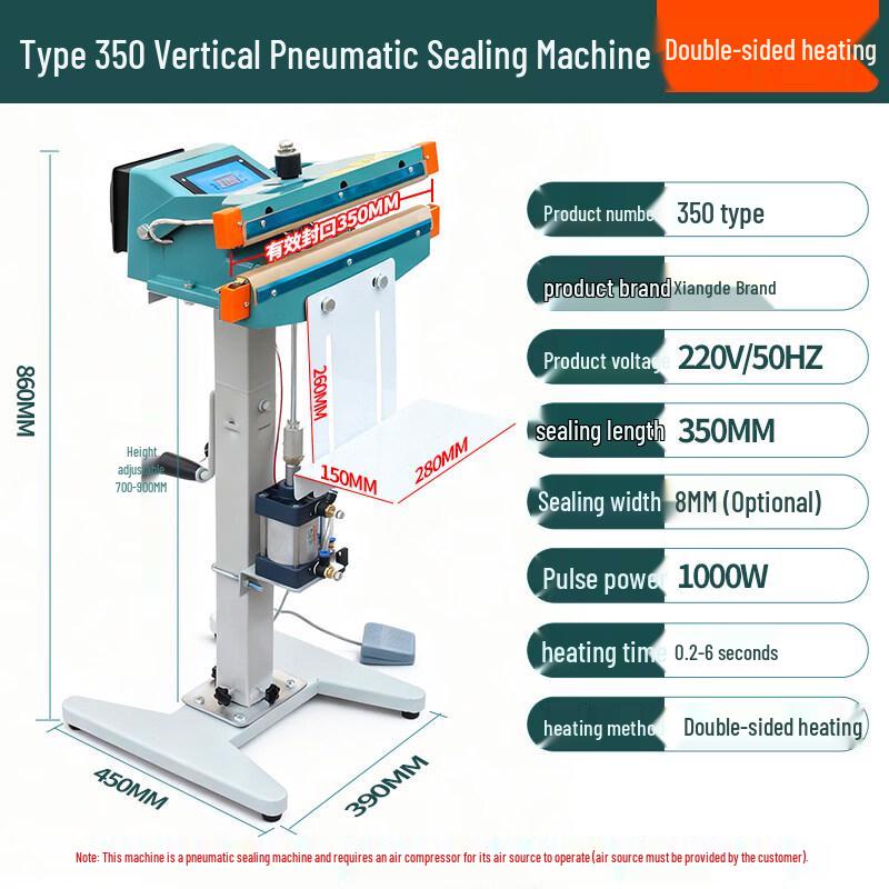 JPHZNB Vertical Pneumatic Double-sided Heat Sealer