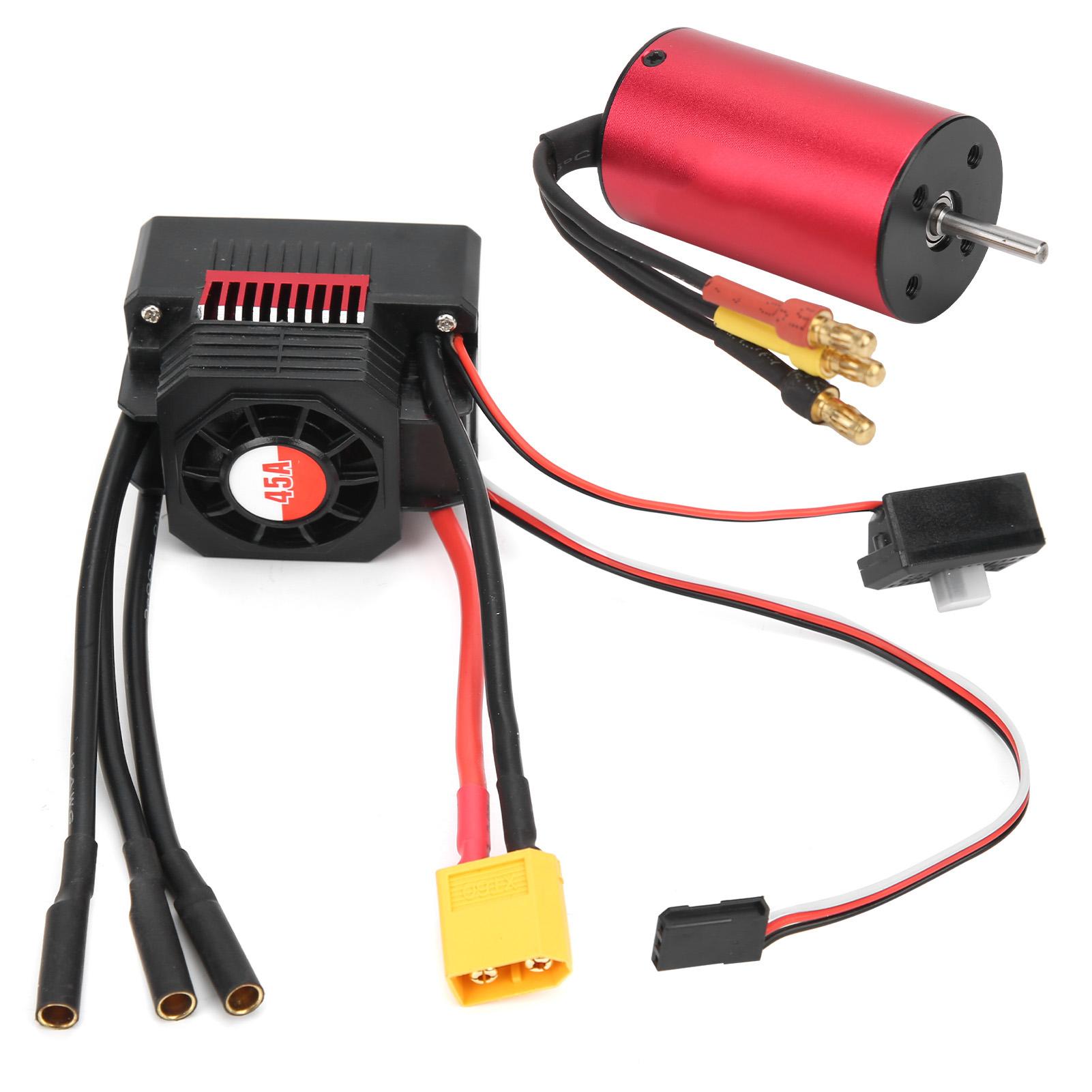 

SURPASSHOBBY RC Sensorless Brushless Motor 4Poles 2845 3800KV+45A Waterproof ESC XT60 Adapter for