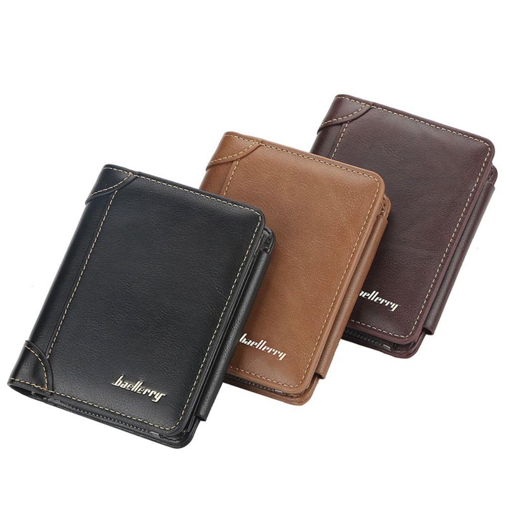 Purse Business Clutch Bag Zipper ID Card Holder Simple Men PU Wallet Unisex