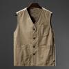 Sommar herrvästar Casual Man Bomull Andas Meshväst Ärmlösa jackor Man Utomhus Fiske Västar Kläder 8XL