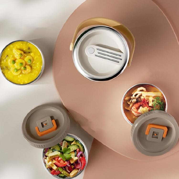 Stackable Lunch Jar with Handle Portable Leak Proof Bentos Box Stainless Steel Vacuums Insulated Food Container