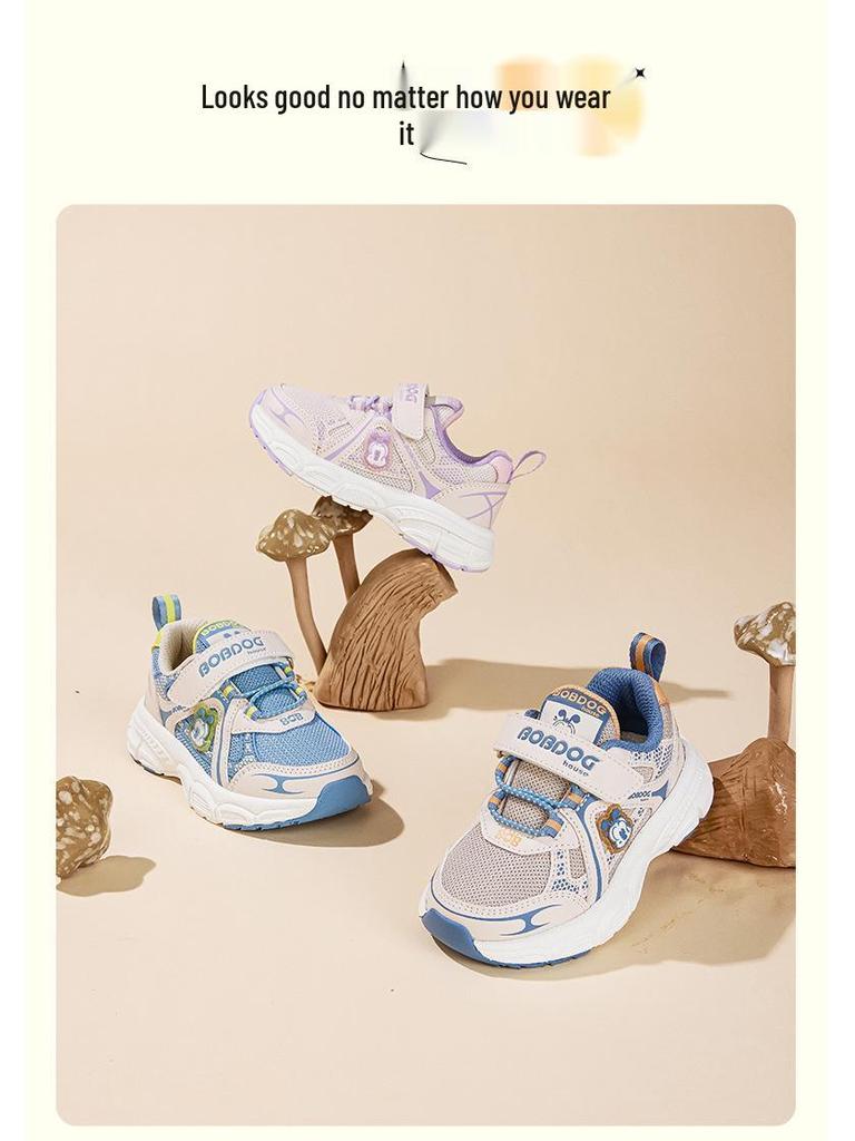 Babudou Kids' 2023 Autumn Mesh Breathable Velcro Toddler Sports Shoes