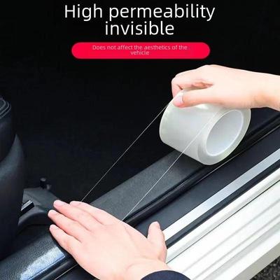 Pegatinas transparentes antideslizantes para umbral de coche: tiras protectoras invisibles para pedales y maletero