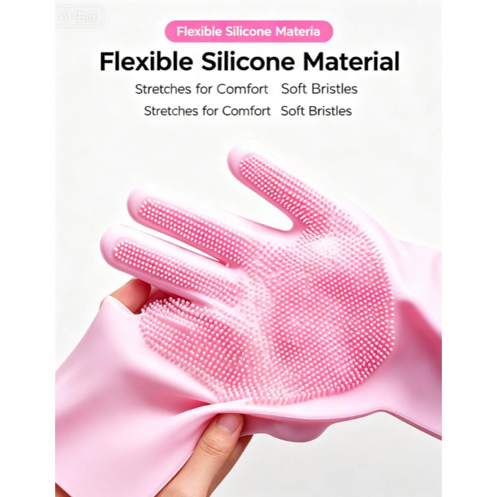 1set Pet Double-Sided Hair Removal Gloves, Suitable for Both Hands, Cat Cleaning, Grooming, Bathing, and Massage Gloves