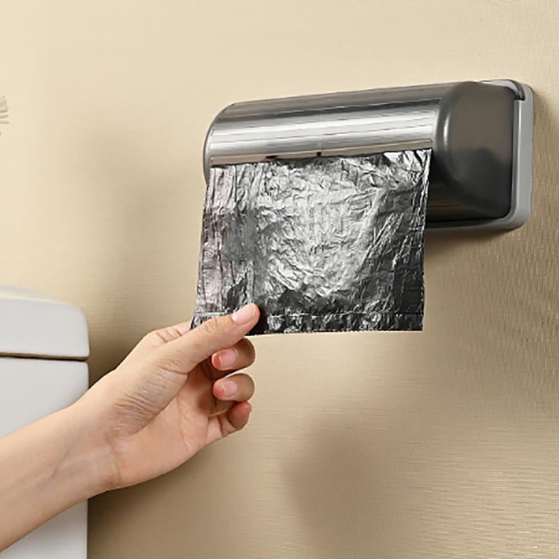 Trash Bags Storage Box Bathroom Kitchen Wall Mounted Garbage Bags Holder Rack Transparent Acrylic Garbage Bag Storage Boxes