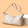 New Pillow Bag Oil Wax Leather Burst Pattern Soft Tote Messenger Women's Bag Fashion Niche Single Shoulder Handbag Tide
