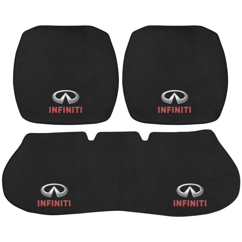 Universal 3-Piece Flannel Car Seat Cushion Set for Mazda, Haval, Changan, and Geely