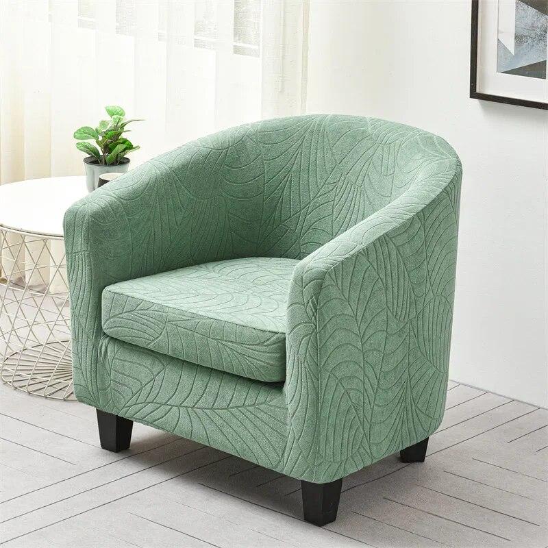 Jacquard Elastic Club Bath Tub Armchairs Chair Covers Stretch Single Sofa Slipcover Couch Cover for Bar Counter with Seat Covers