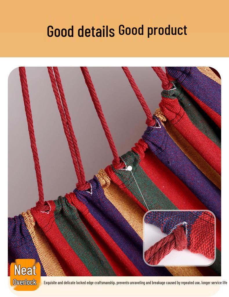TEMU Dormitory Hammock: Indoor/Outdoor Thickened Hanging Chair & Swing Basket.