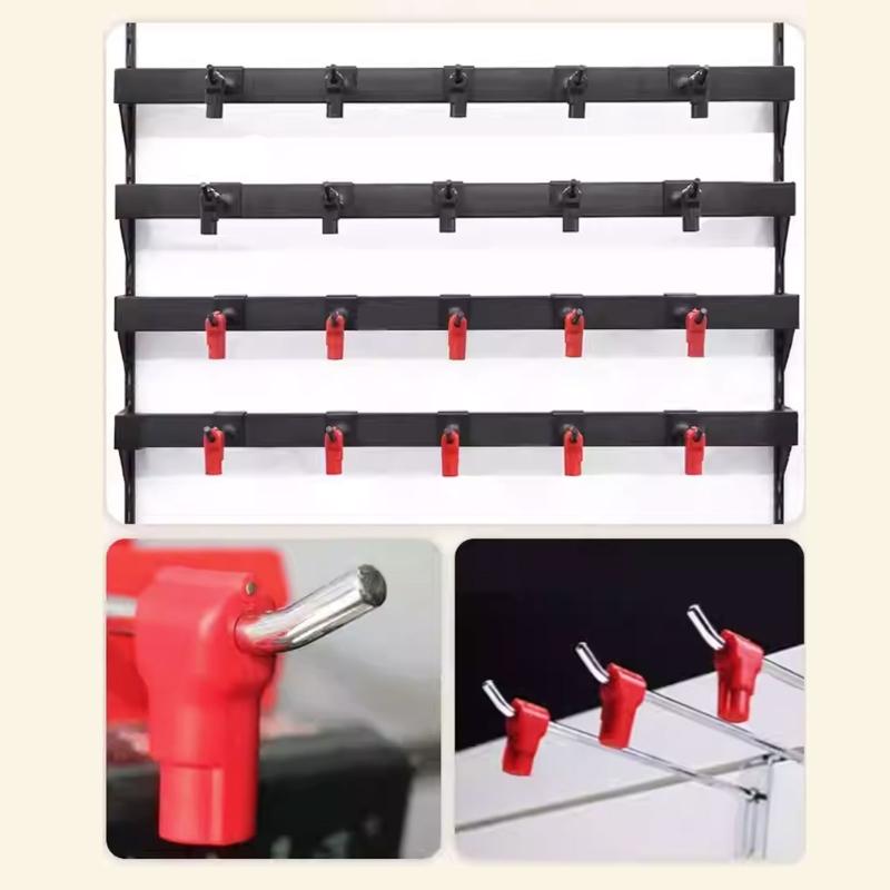 Universals 6mm Hole Anti Theft Hook Fasteners for Shelving Durability ABS Construction Easy Installation