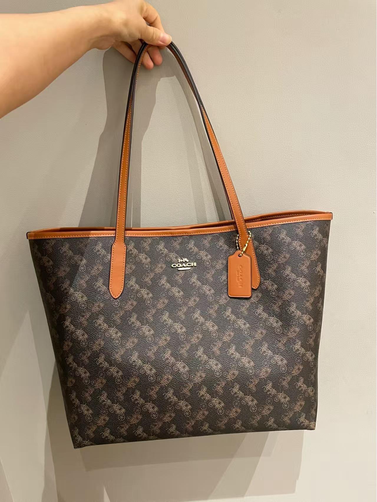 Женская большая сумка-тоут City33 высокого качества - Цветочный дизайн 33*16*29