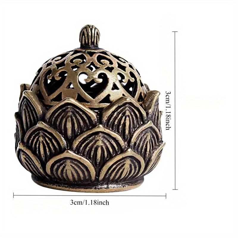 2pcs Decorative Incense Burner Copper Incenser Holder Censer Desktop Ornament for Shop Office Home