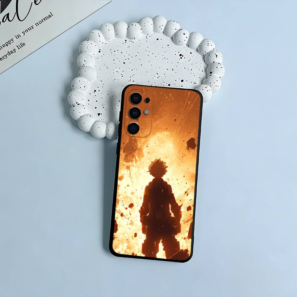 Shonen Anime-My -H-Hero -Academia Soft Silicone Case for Samsung S25, S24, S21, S22, S23, S30, Ultra, S20, Plus, FE, Lite-Black