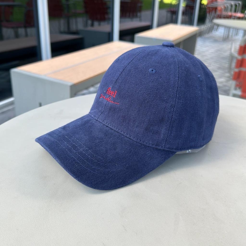 Feel letter embroidered baseball cap polished soft top Korean new women's spring and autumn fashion versatile cap