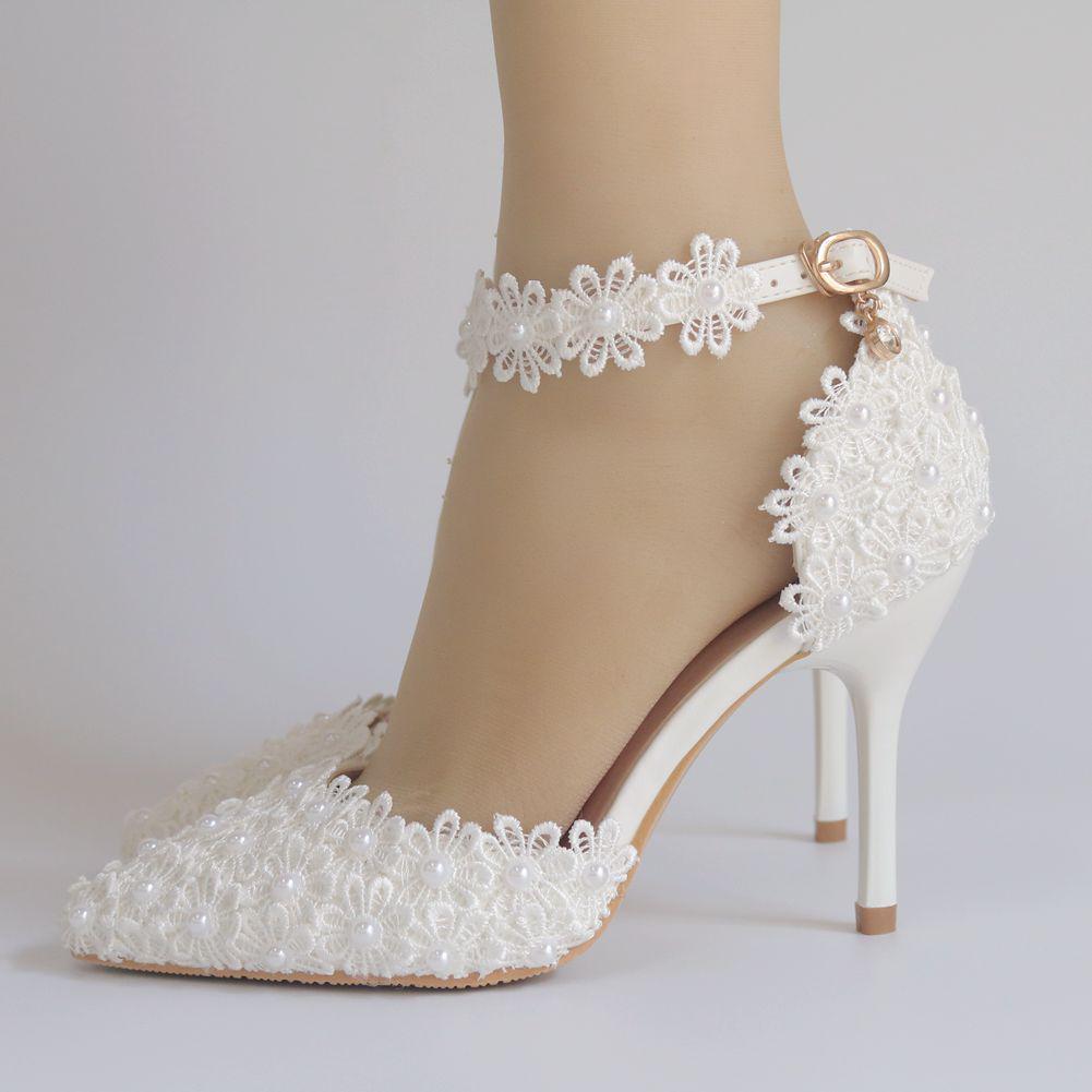 Buy Crystal Queen Pearl White Lace 
